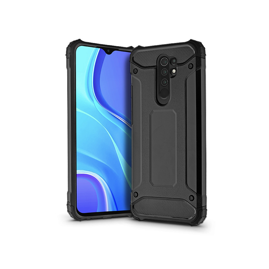 Xiaomi Redmi 9 ütésálló hátlap - Armor - fekete (PT-5818)