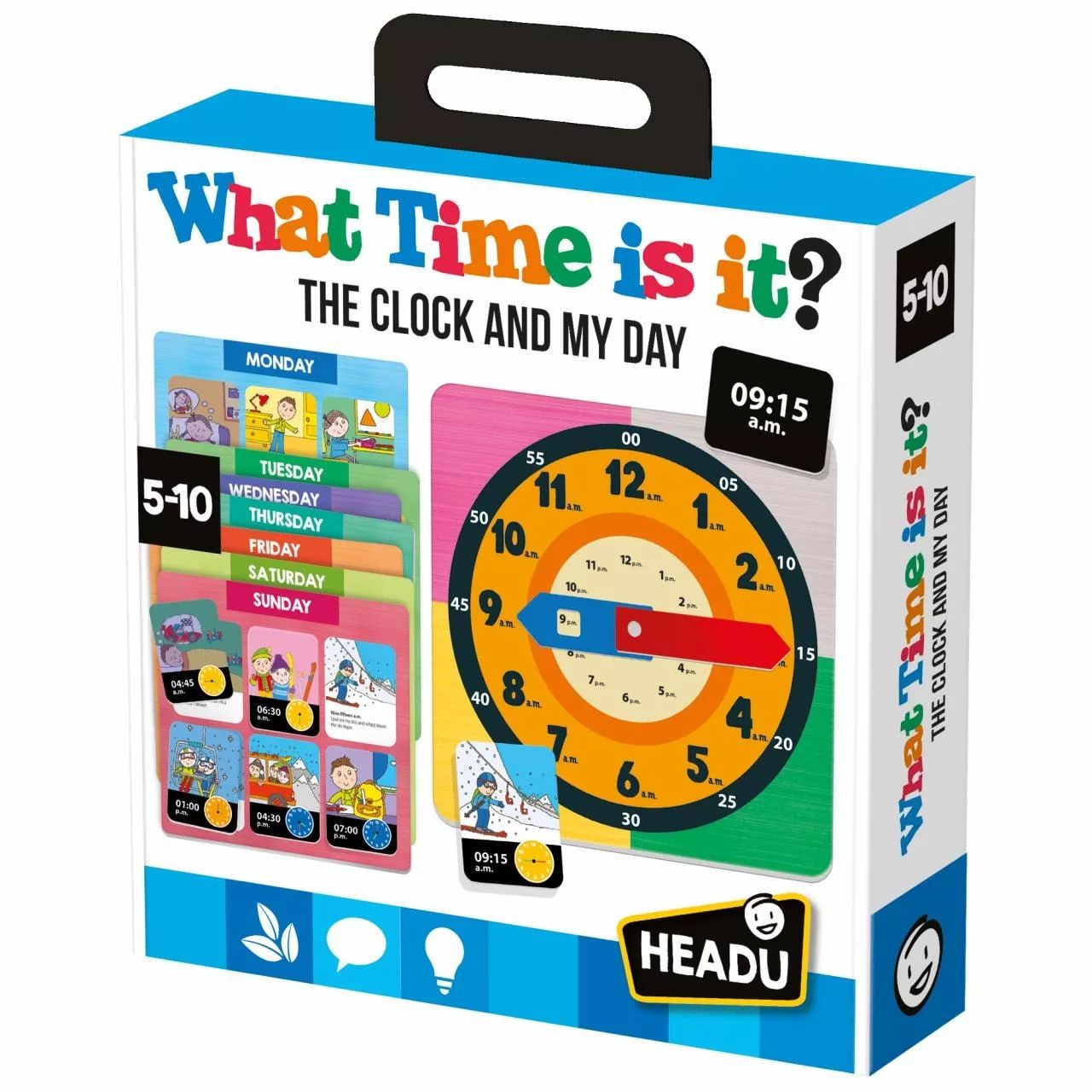 Headu 61 részes Tanuld meg az órát fejlesztő játék - Angol (EN22786)