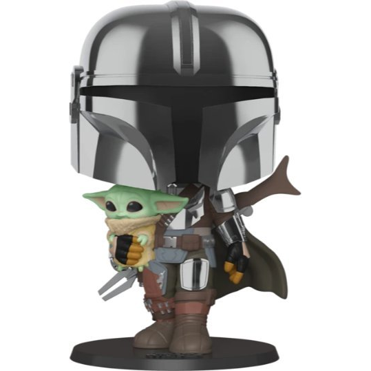 Funko POP! Jumbo: Star Wars - The Mandalorian - Mandalorian (chrome) figura #380