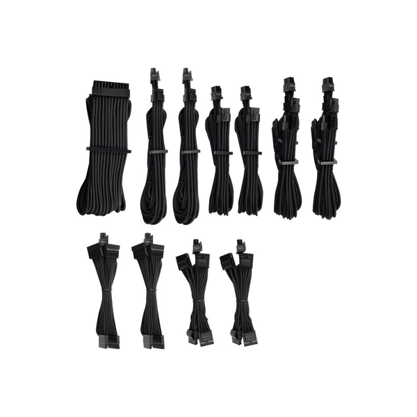 CORSAIR Premium Individually Sleeved DC Kábel Pro Csomag, Type 4 (Gen. 4), Feket