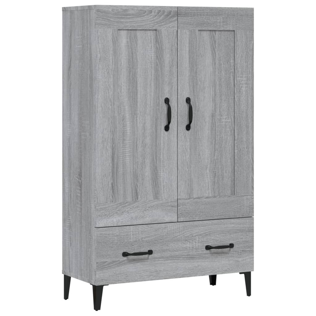 szürke sonoma színű szerelt fa magasszekrény 70 x 31 x 115 cm (817487)