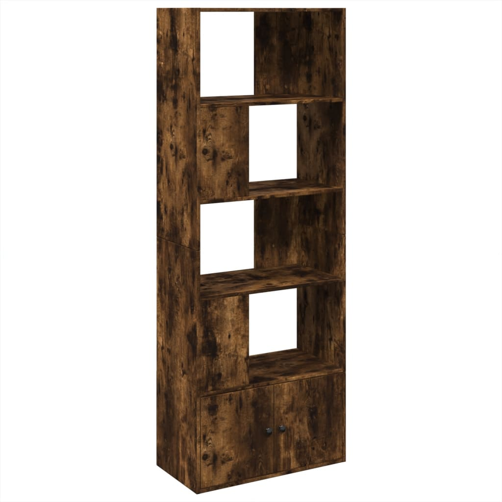 füstös tölgy színű szerelt fa könyvespolc 70 x 36 x 189 cm (3295321)