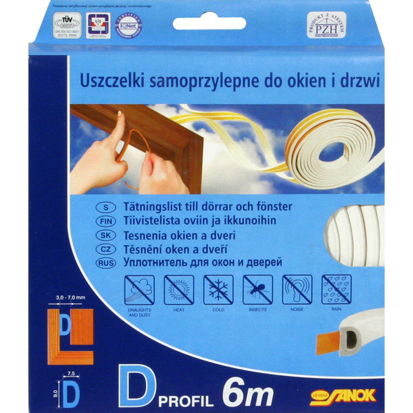 Stomil Sanok Uszczelka gumowa 6m P biała 1szt.