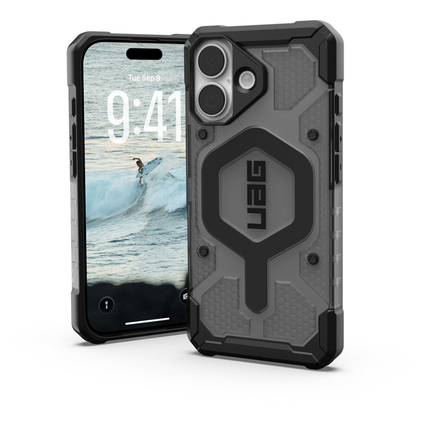 UAG Pathfinder Clear Magsafe Ash Black iPhone 17 tok