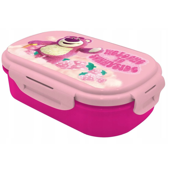 Disney Játékháború Lotso Szendvicsdoboz + Evőeszköz Szett