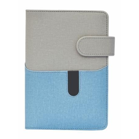 Saturnus gyűrűs kalendárium betétlapokkal M-es műbőr szürke-kék (24SM229-004 / NKM229SZK) (24SM229-004)