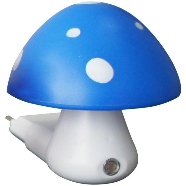 ACA Lighting LED konnektoros gyereklámpa, gomba, kék, 0,4 W/ 230 V/ 6400 K, alkonykapcsolós