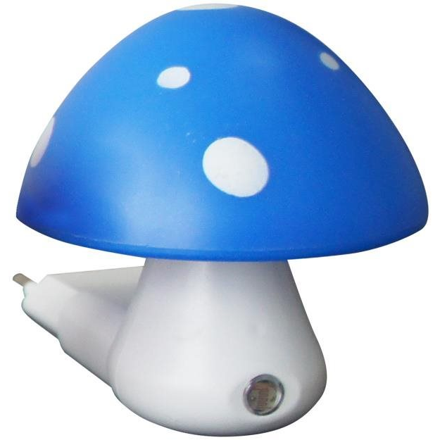 ACA Lighting LED konnektoros gyereklámpa, gomba, kék, 0,4 W/ 230 V/ 6400 K, alkonykapcsolós (846LED4SB)