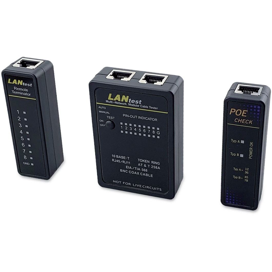 Equip 129968 hálózati kábelteszter Fekete (Network Cable Tester, Rj45,)