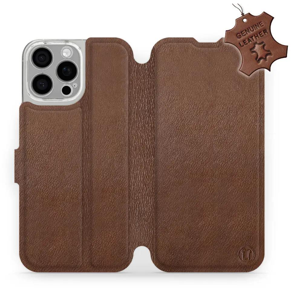 Mobiwear Apple iPhone 16 Pro Max barna flip tok - L_BRS (5906511378476)