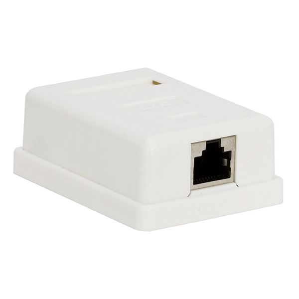 VEZ Fali aljzat Cat5e, FTP, RJ45, árnyékolt, fehér (05396)