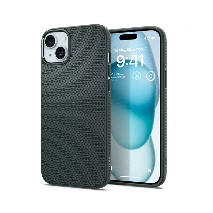 Spigen Liquid Air Apple iPhone 15 Plus Tok - Zöld (ACS06652)
