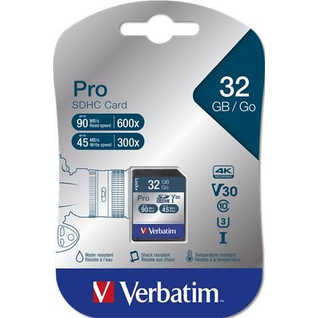 Verbatim Pro 32 GB SDHC UHS Clase 10