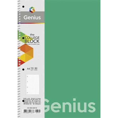 Shkolyaryk Genius PP bortítós spirálfüzet A4, kockás, 80 lap (A4-080-6803K) (A4-080-6803K)
