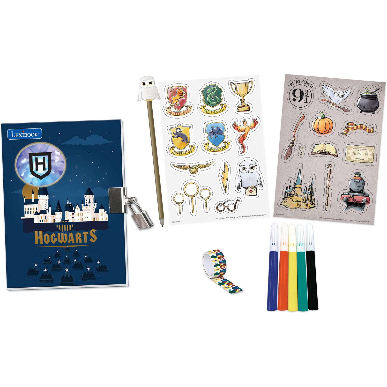 Lexibook Harry Potter Elektronikus titkos napló fénnyel és kiegészítőkkel (3380743092447)