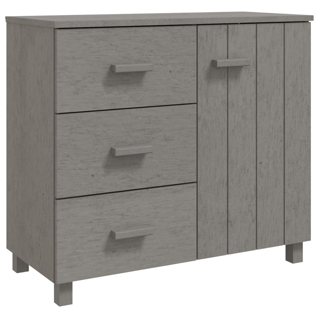 HAMAR világosszürke tömör fenyőfa tálalószekrény 90x40x80 cm (340431)