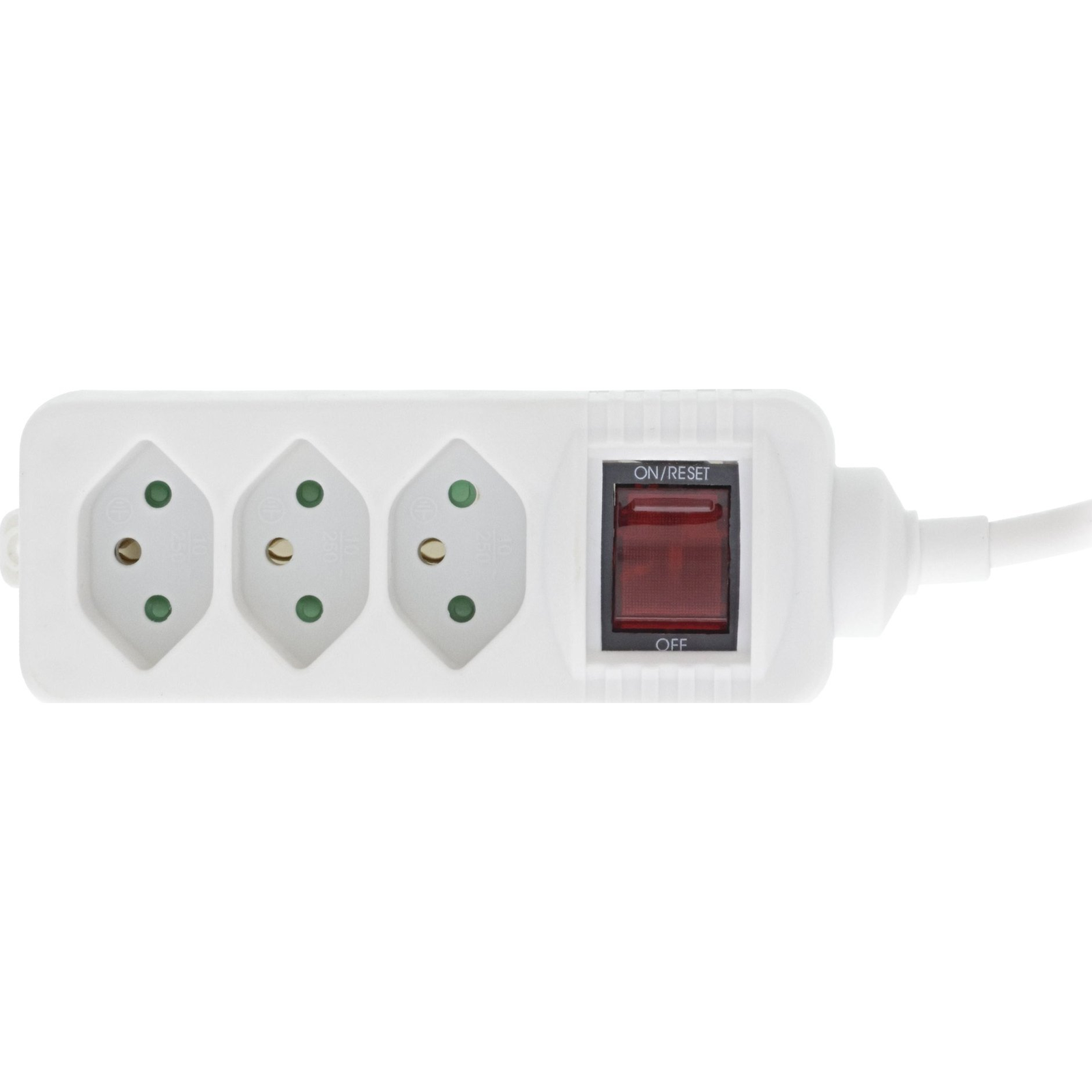 InLine 16431X elektromos elosztó 1,5 M 3 AC kimenet(ek) Beltéri Fehér (16431X)