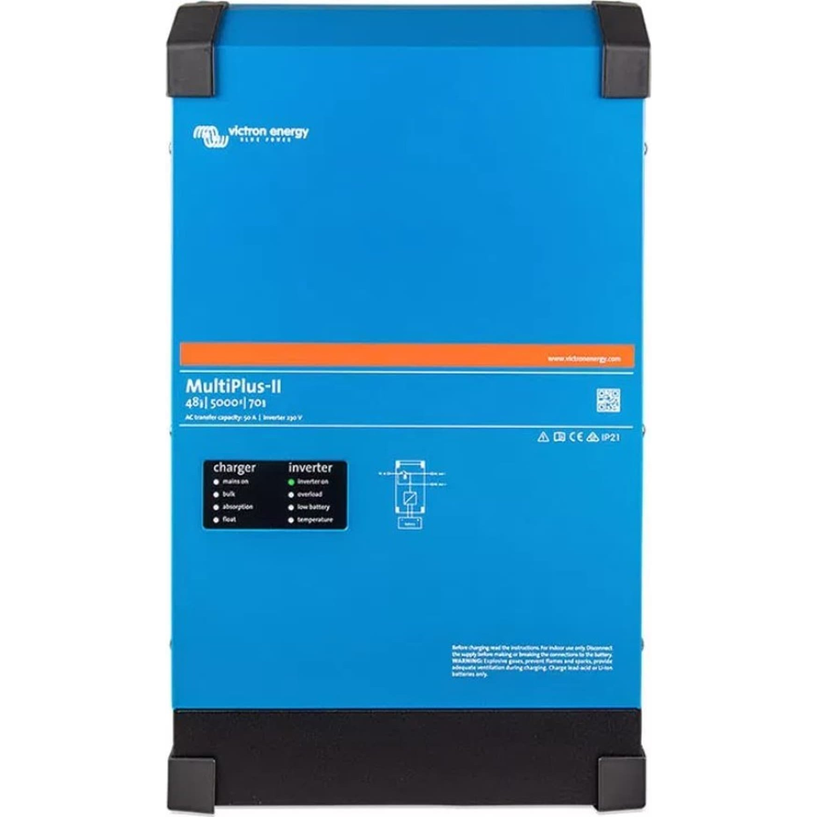Victron Energy Feszültségváltó MultiPlus-II 48/5000/70-50 5000 W 48 V/DC - 230 V/AC (PMP482505010)
