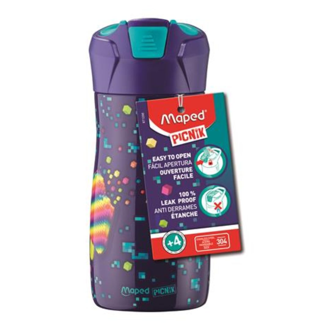 Maped Picnik Pixel Party Concept Kids 430ml Kulacs - Lila/Mintás (871298)