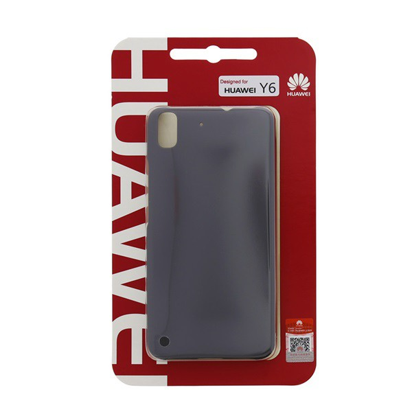 HUAWEI műanyag telefonvédő (ultravékony, 0.8 mm) SZÜRKE [Huawei Y6] (51991217)