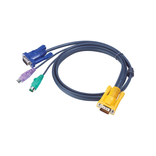 ATEN 2L-5206P cavo per tastiera, video e mouse Nero