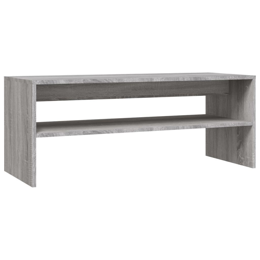 szürke sonoma szerelt fa dohányzóasztal 100 x 40 x 40 cm (815256)