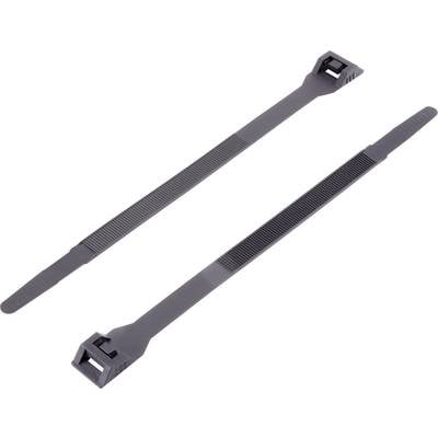 Kábelkötöző 180 mm fekete kettős fejjel Tru Components 1592834 TC-DK-180BK203 1 db (1592834)