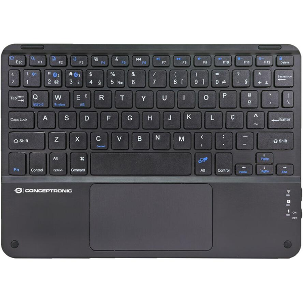Conceptronic TOBIN01BPT billentyűzet Univerzális Bluetooth QWERTY Portugál Fekete