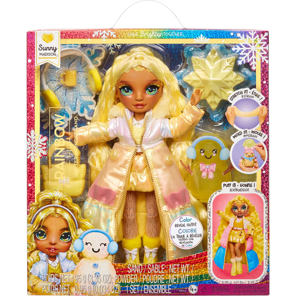 Rainbow High Winter Wonderland Doll- Sunny (Yellow)