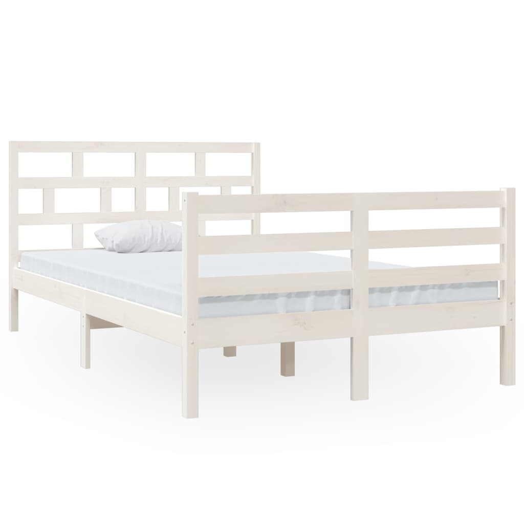 fehér tömör fenyőfa ágykeret 120x200 cm (3101279)