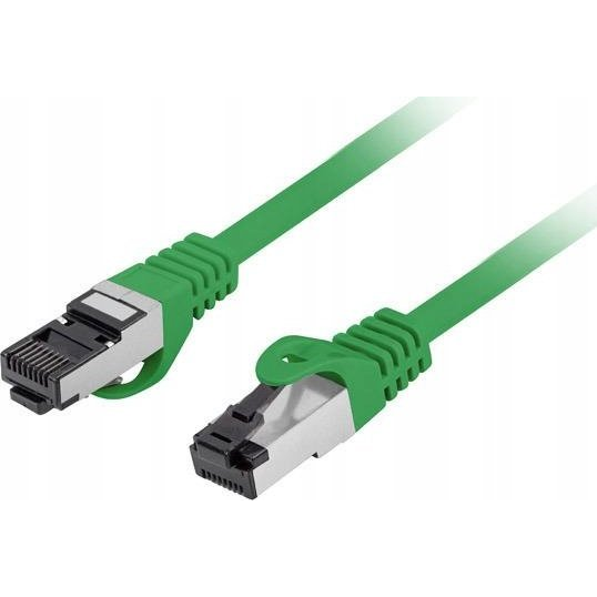 Patchcord kat.8.1 S/FTP LSZH CU 0.25M zelený Fluke Passed Lanberg