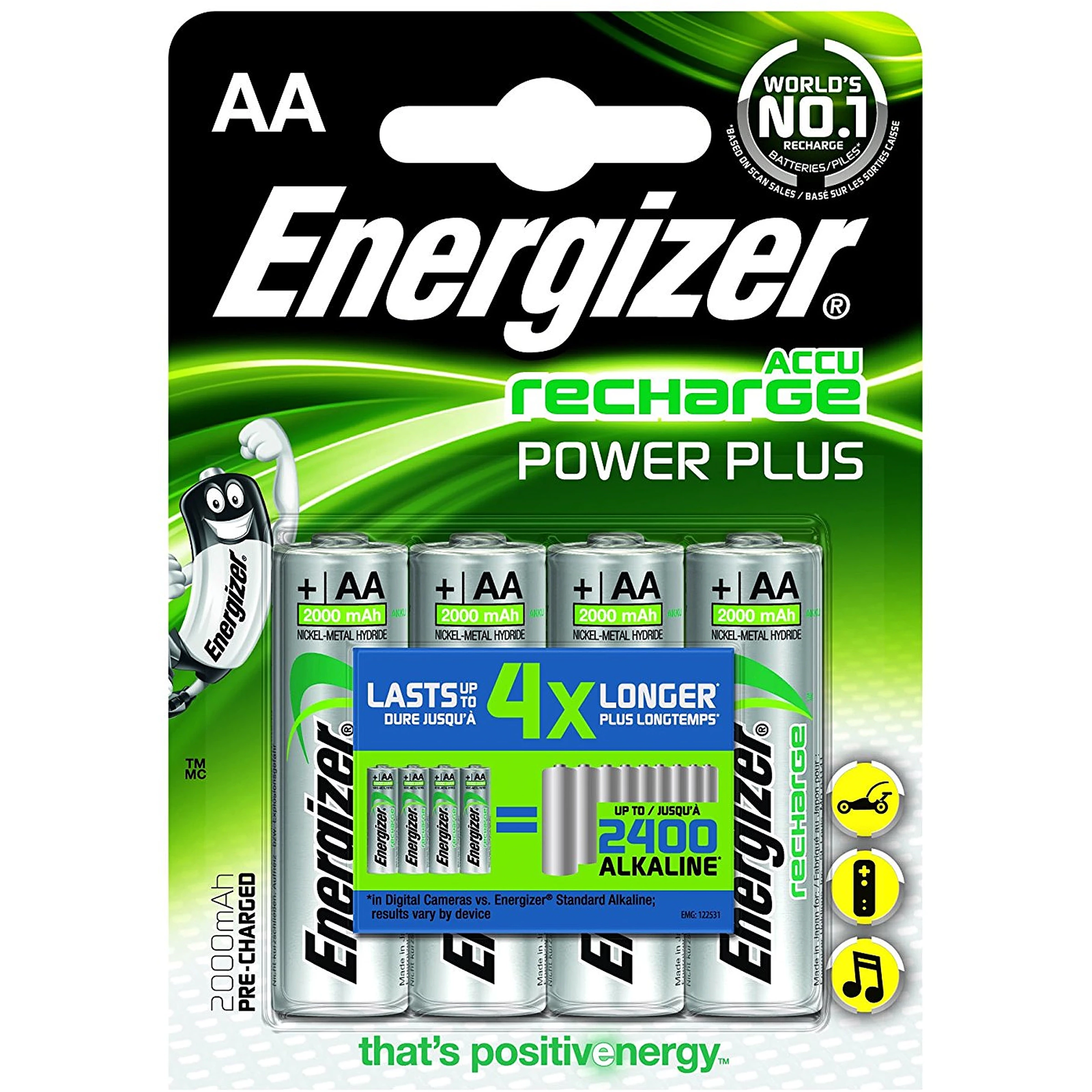 Enegizer Accu Power Plus AA Tölthető ceruzaelem (4db/csomag) (1690)