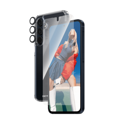 PanzerGlass 3in1 Samsung Galaxy A55 5G Telefon tok készlet - Átlátszó (B0470+7358)