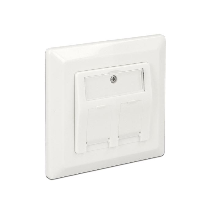 Delock Keystone 2 portos fali aljzat (86202) (d86202)