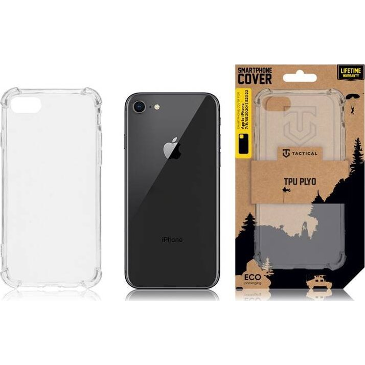 Tactical TPU Plyo Apple iPhone 7/8/SE2020/SE2022 hátlap tok, átlátszó (8596311115561)