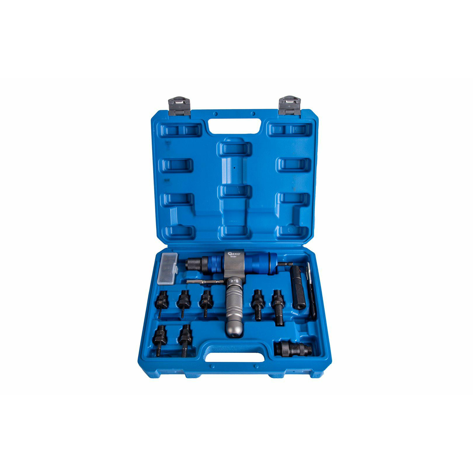 Geko G01354 Professzionális 3 az 1-ben Csavarhúzós Szegecselő  Adapter Szegecsanyákhoz és Szegecsekhez (G01354)