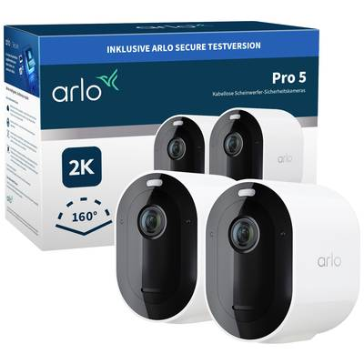 Външна охранителна камера Arlo Pro 5, базова станция не е включена, 2 бр., бели