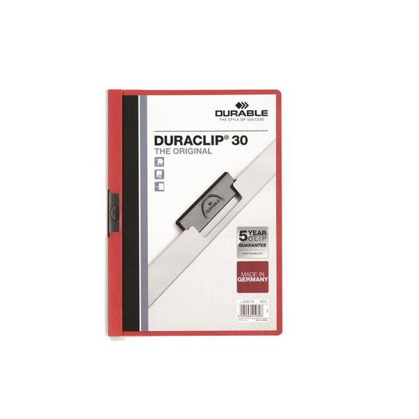 DURABLE Klemm-Mappe Duraclip Original 30 rot