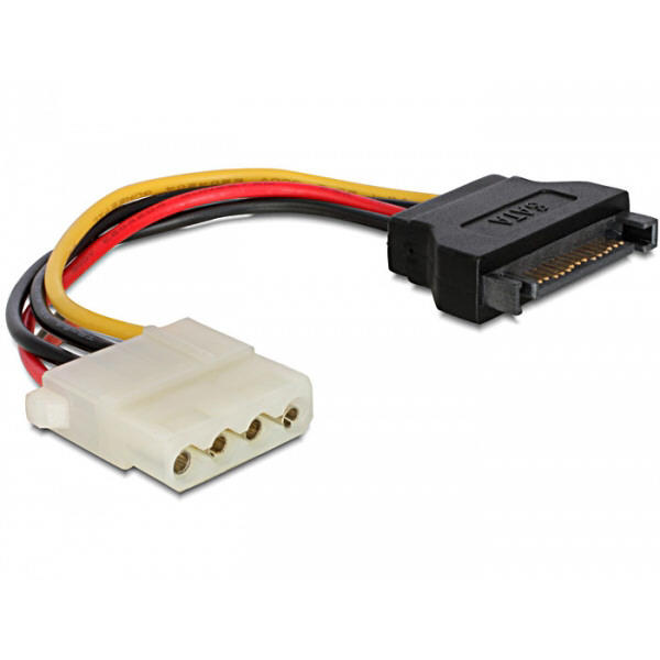 DeLock DL60115 Adapter Power SATA 4pin Molex -> 15pin SATA female (DL60115)
