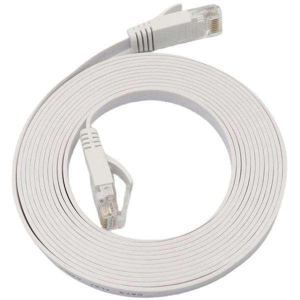 U/UTP CAT6A 5M White Flat