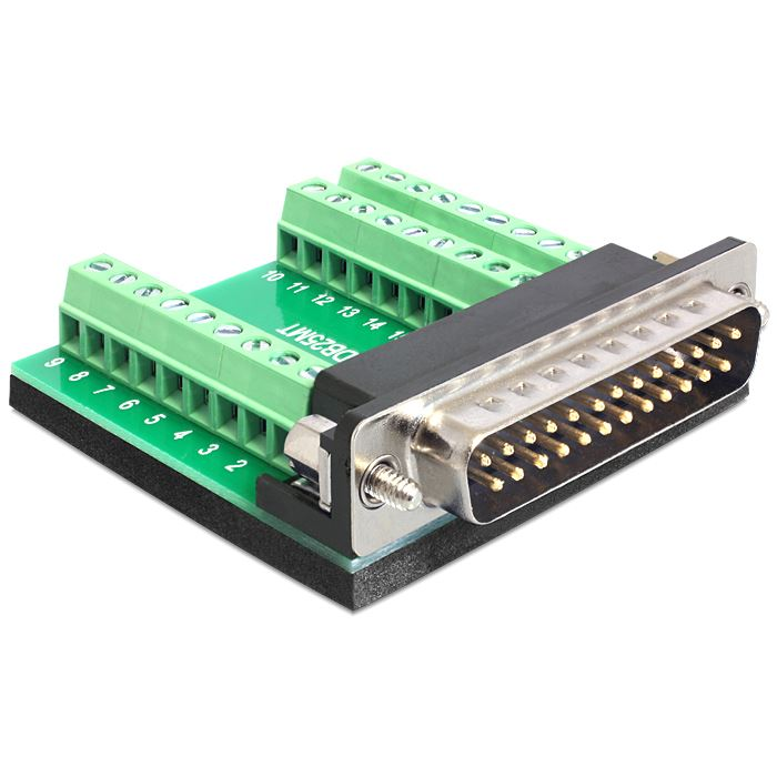 Delock adapter 25 érintkezős D-Sub > csatlakozóblokk (65318) (del65318)
