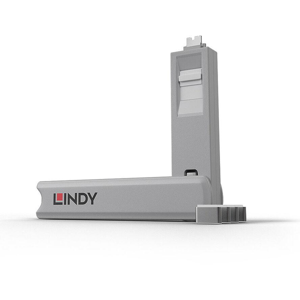 Lindy 40427 poortblokker Poortblokker + sleutel USB Type-C Wit 5 stuk(s)