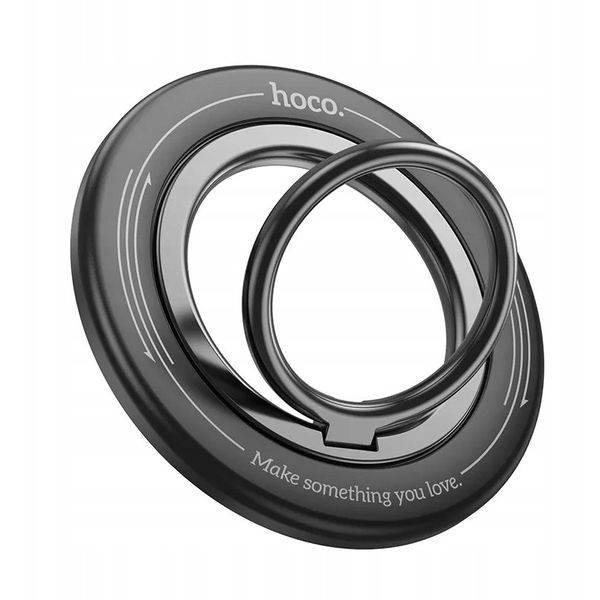 Držák na telefon na prst Hoco magnetický Ring MagSafe černý