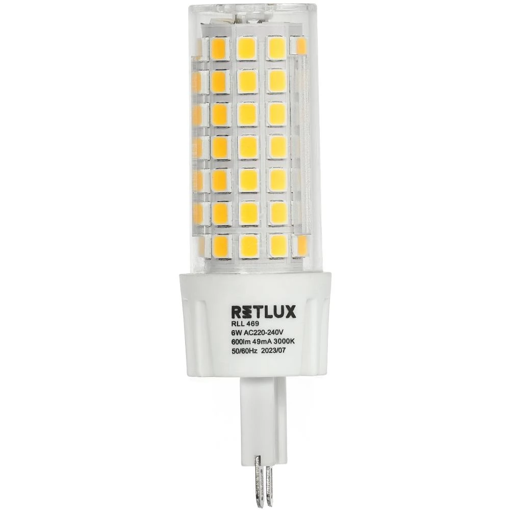 Retlux LED izzó 6W 600lm 3000K G9 - Meleg fehér (RLL 469)