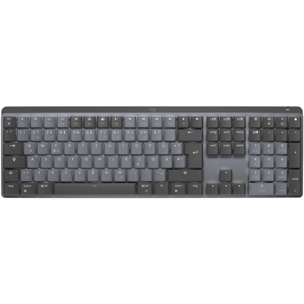 Logitech MX Mechanical tastatur Kontor RF trådløs + Bluetooth QWERTZ Tysk Grafit, Grå