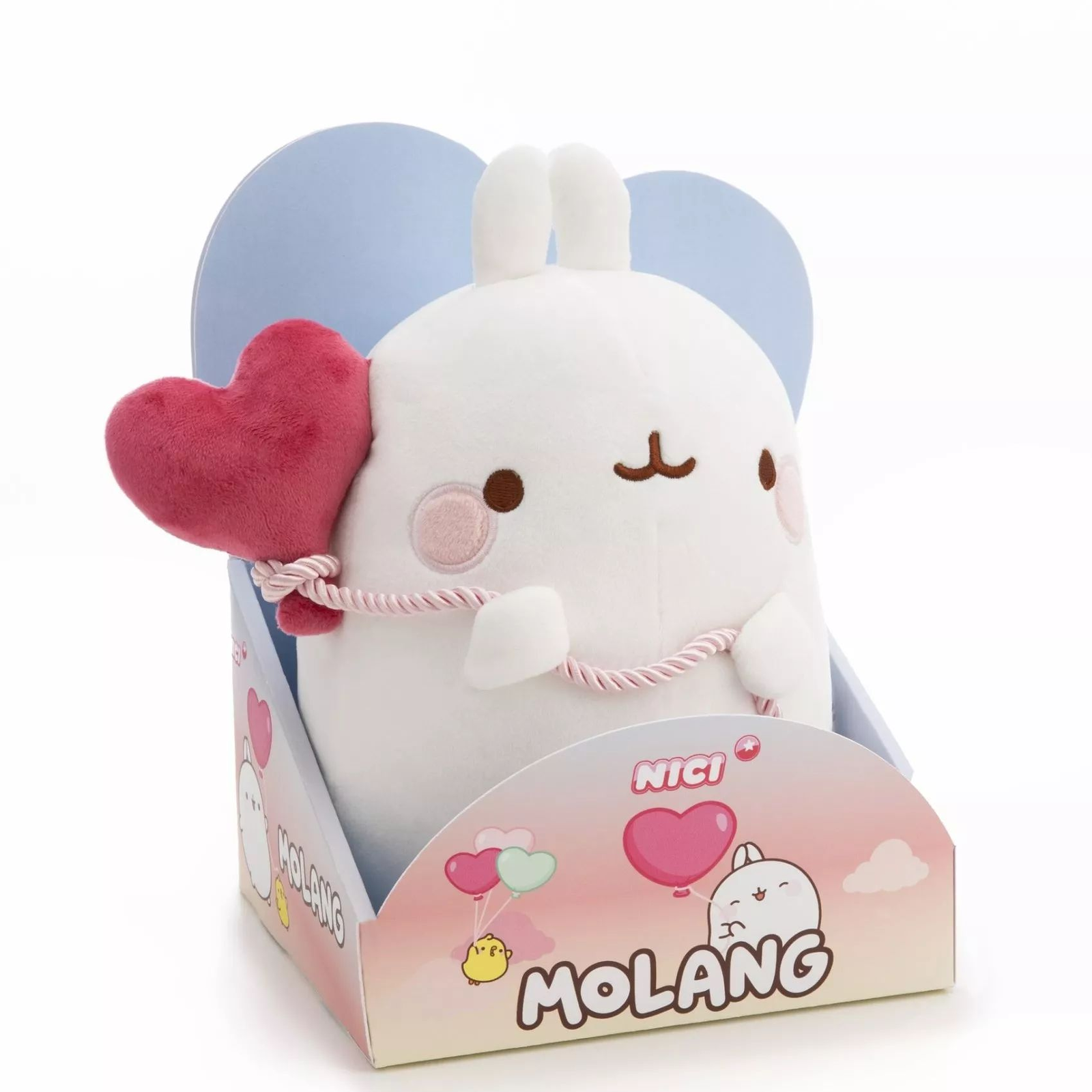 Nici Molang a nyuszi szív alakú lufival plüsfigura 16 cm (61673)