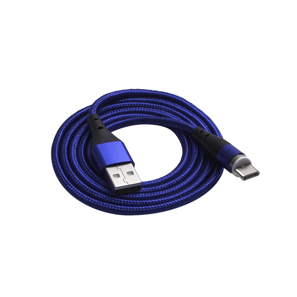Akyga AK-USB-42 USB-A apa - mágneses USB-C apa Adat és töltő kábel - Kék (1m)