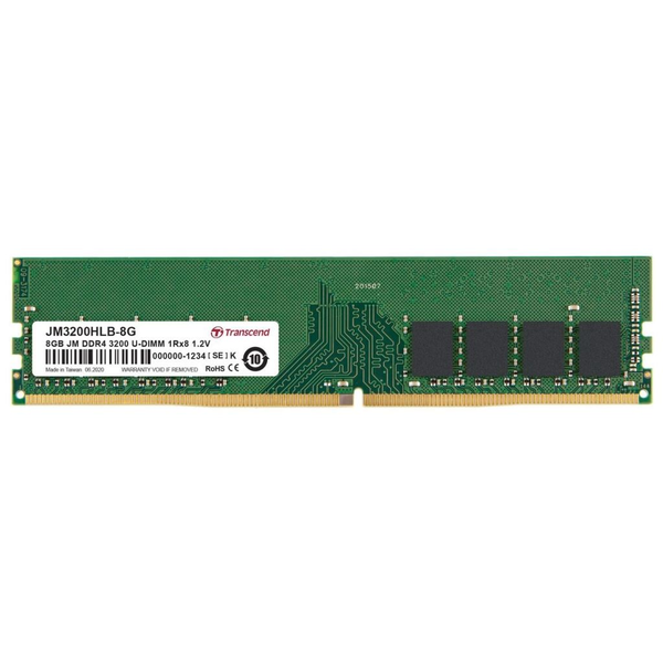 Transcend JM3200HLB-8G JetRam, 8GB, U-DIMM, DDR4 3200Mhz, 1Rx8 1Gx8, CL22, 1.2V