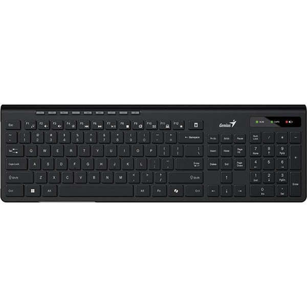 Klawiatura Genius Genius Slimstar 7230 Copilot, klawiatura AA, CZ/SK, multimedialny, slim rodzaj bezprzewodowa, czarna