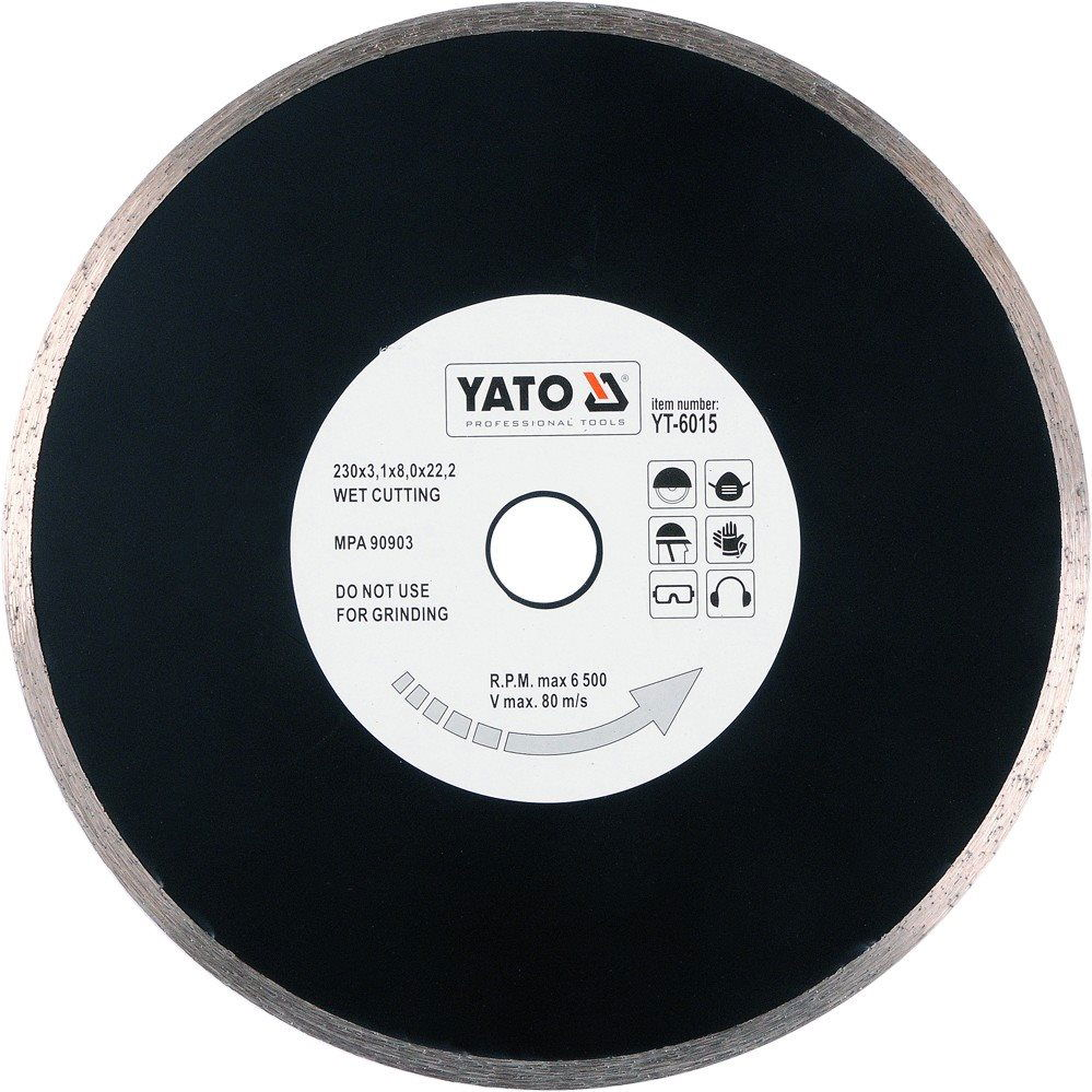 Yato gyémánt korong, 230 x 22,2 x 2,7 mm, sima (5906083960154)